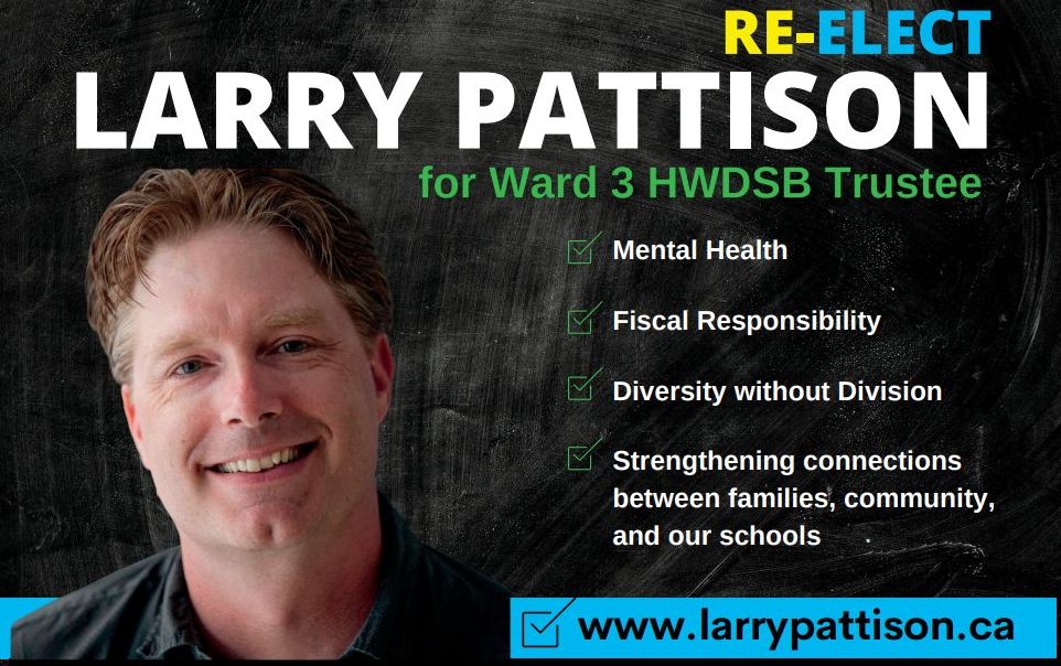 canvassing postcard with Larry's campaign priorities